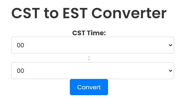 CST to EST Conversion Calculator