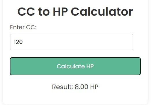 CC to HP Conversion