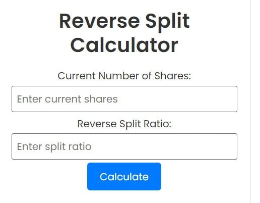 Reverse Split Calculator