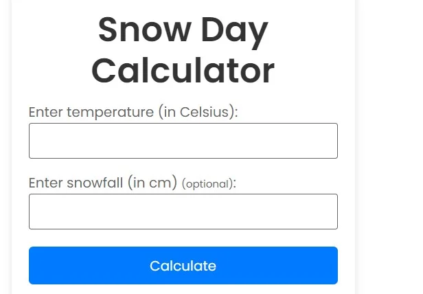 Snow Days Calculator