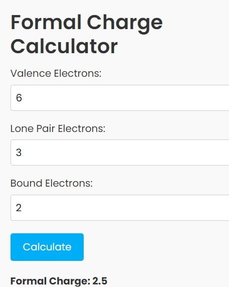 Formal Charge Calculator